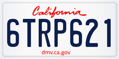 CA license plate 6TRP621