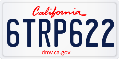 CA license plate 6TRP622
