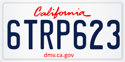 CA license plate 6TRP623