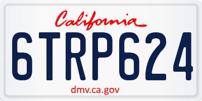 CA license plate 6TRP624