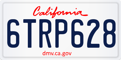 CA license plate 6TRP628