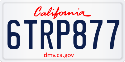 CA license plate 6TRP877