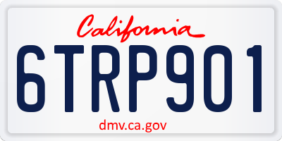 CA license plate 6TRP901