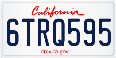 CA license plate 6TRQ595