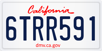 CA license plate 6TRR591