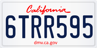 CA license plate 6TRR595