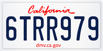 CA license plate 6TRR979