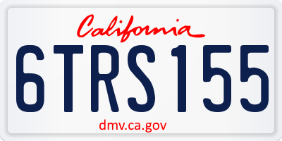 CA license plate 6TRS155