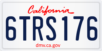 CA license plate 6TRS176