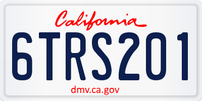 CA license plate 6TRS201