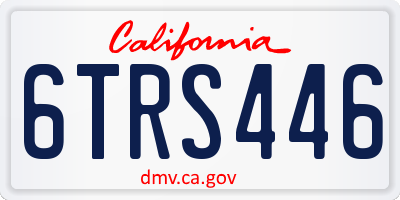 CA license plate 6TRS446