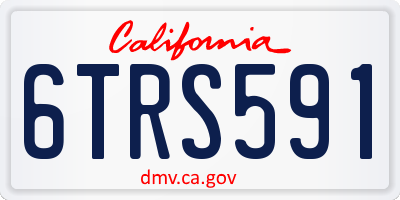 CA license plate 6TRS591