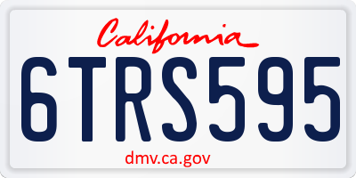 CA license plate 6TRS595