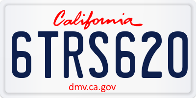 CA license plate 6TRS620