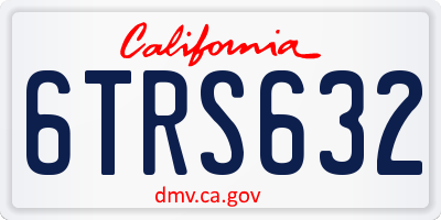 CA license plate 6TRS632