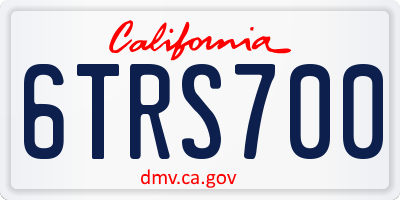 CA license plate 6TRS700