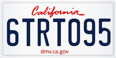 CA license plate 6TRT095