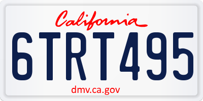 CA license plate 6TRT495