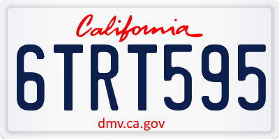 CA license plate 6TRT595