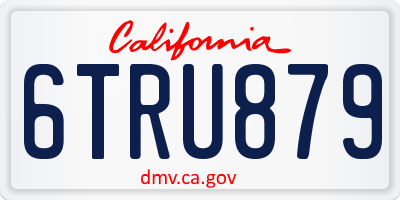 CA license plate 6TRU879