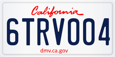 CA license plate 6TRV004