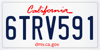 CA license plate 6TRV591