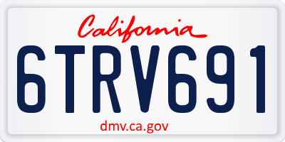 CA license plate 6TRV691