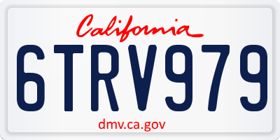 CA license plate 6TRV979