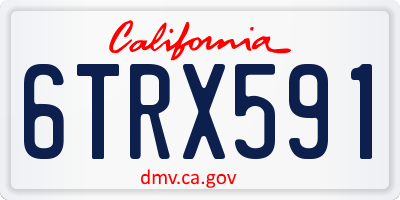 CA license plate 6TRX591