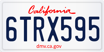 CA license plate 6TRX595