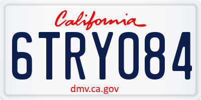 CA license plate 6TRY084