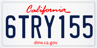 CA license plate 6TRY155