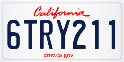 CA license plate 6TRY211