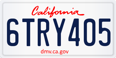 CA license plate 6TRY405