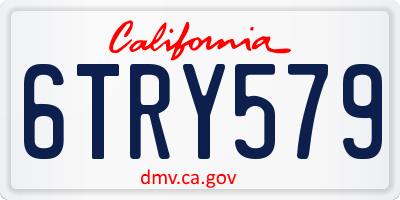 CA license plate 6TRY579
