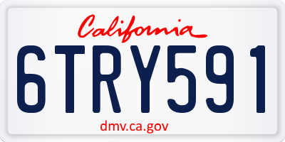 CA license plate 6TRY591