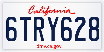 CA license plate 6TRY628