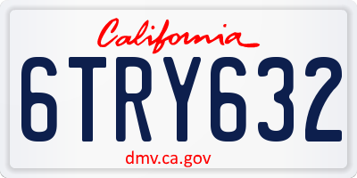 CA license plate 6TRY632