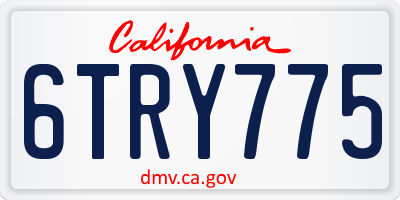 CA license plate 6TRY775