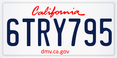CA license plate 6TRY795