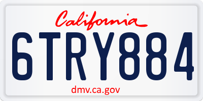 CA license plate 6TRY884