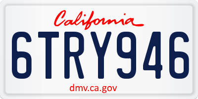 CA license plate 6TRY946