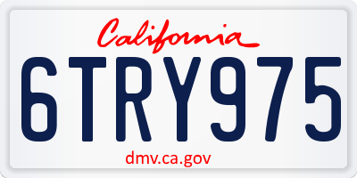 CA license plate 6TRY975
