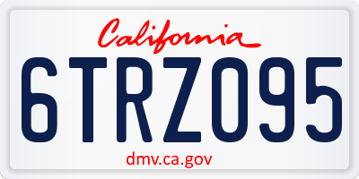 CA license plate 6TRZ095
