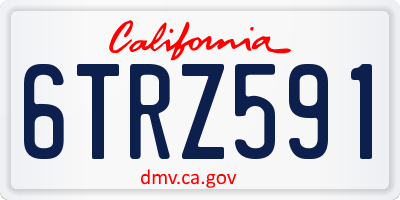 CA license plate 6TRZ591
