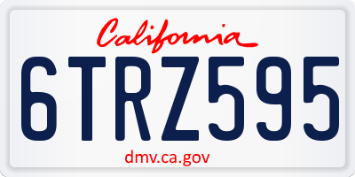 CA license plate 6TRZ595