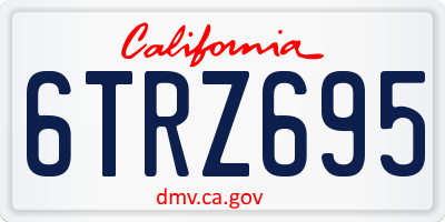 CA license plate 6TRZ695