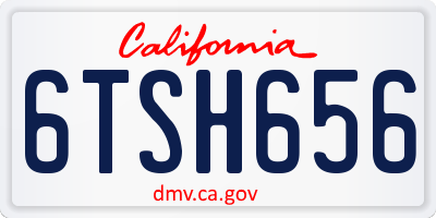 CA license plate 6TSH656