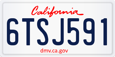 CA license plate 6TSJ591