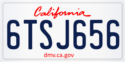 CA license plate 6TSJ656